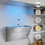 مصيدة الحشرات الجدارية (ناموسية) اللاصق غطاء فضي و امن 20 واط