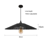 ⁦نجف مودرن اسود E27*1 مقاس 60 سم⁩ - الصورة ⁦4⁩