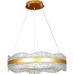 ⁦نجف مودرن ذهبي لون الانارة 3 اضاءات 115 واط مقاس 800 ملم⁩ - الصورة ⁦2⁩