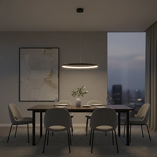 AozwBDmOyusJplGMidhe9di2TtIwyX-500x500 نجف مودرن اسود لون الانارة اصفر 18 واط مقاس 40 سم - الصورة 1