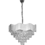 ⁦نجف مودرن فضي E14*9L مقاس 60 سم⁩ - الصورة ⁦2⁩