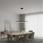 نجف مودرن اسود لون الانارة اصفر 30 واط مقاس 80 سم