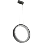 ⁦نجف مودرن فضي لون الانارة 3 اضاءات 55 واط قطر 40 سم⁩ - الصورة ⁦3⁩