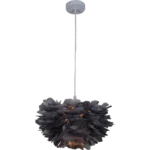 ⁦نجف مودرن ريش رمادي قطر 40 مفرد E27*1L سم⁩ - الصورة ⁦2⁩