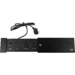 ⁦توصيلة أفياش مكتبية دفن مخفية بغطاء اسود سحاب و منافذ Tyep-C-USB + كمبيوتر + HDMI توفل (Toefl)⁩ - الصورة ⁦3⁩