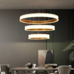 نجف مودرن ذهبي لون الانارة 3 اضاءات 400*600*800 225 واط