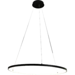 ⁦نجف مودرن اسود لون الانارة اصفر 30 واط مقاس 80 سم⁩ - الصورة ⁦3⁩