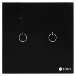 ⁦مفتاح الذكي ثنائي غطاء اسود تحكم عن بعد Wifi سهل الاستخدام يعمل باللمس تحكم بالجوال متوافق مع اليكسا وجوجل هوم توفل⁩ - الصورة ⁦2⁩