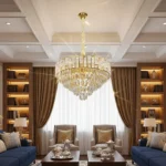 نجف مودرن ذهبي E14*9 مقاس 600 ملم