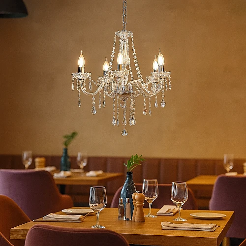 FeW67Pr7u1lFneHYR7Dk3cye2XTsQ0-500x500 نجف مودرن شمعدان فضي مع شفاف E14*5 - الصورة 1