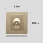 ⁦فيش منفذ دش مفرد لون ذهبي ملكي توفل⁩ - الصورة ⁦3⁩