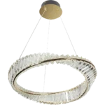 ⁦ثريا هيمن مودرن ذهبي لون الانارة 3اضاءات قطر 80 سم⁩ - الصورة ⁦2⁩