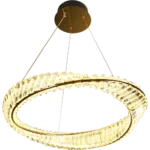 ⁦نجف مروحة ذهبي لون الانارة 3 اضاءات 75 واط مقاس 500 ملم⁩ - الصورة ⁦2⁩