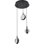 ⁦نجف إليجانت برايم علاقي ثلاثي اسود مع لون الانارة 3اضاءات متغيرة 18 واط معلقة⁩ - الصورة ⁦5⁩