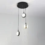 ⁦نجف إليجانت برايم علاقي ثلاثي اسود مع لون الانارة 3اضاءات متغيرة 18 واط معلقة⁩ - الصورة ⁦3⁩