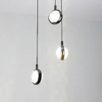 ⁦نجف إليجانت برايم علاقي ثلاثي اسود مع لون الانارة 3اضاءات متغيرة 18 واط معلقة⁩ - الصورة ⁦2⁩