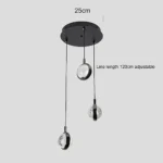 ⁦نجف إليجانت برايم علاقي ثلاثي اسود مع لون الانارة 3اضاءات متغيرة 18 واط معلقة⁩ - الصورة ⁦4⁩