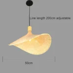 ⁦علاقي مفرد بتصميم قش حديث وعصري E27 قطر 50 سم⁩ - الصورة ⁦3⁩