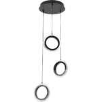 ⁦علاقي ثلاثي حلقات اسود لون الانارة 3اضاءات 25 واط⁩ - الصورة ⁦4⁩