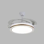 ⁦مروحة السقف الحديثة القابلة للطي ذهبي لون الانارة 3اضاءات 50 سم⁩ - الصورة ⁦2⁩