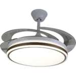 ⁦مروحة السقف الحديثة القابلة للطي ذهبي لون الانارة 3اضاءات 50 سم⁩ - الصورة ⁦3⁩