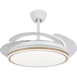 ⁦مروحة السقف الحديثة القابلة للطي ذهبي لون الانارة 3اضاءات 50 سم⁩ - الصورة ⁦2⁩