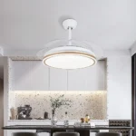 مروحة السقف الحديثة القابلة للطي ذهبي لون الانارة 3اضاءات 50 سم