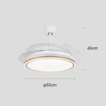 ⁦مروحة السقف الحديثة القابلة للطي ذهبي لون الانارة 3اضاءات 50 سم⁩ - الصورة ⁦3⁩