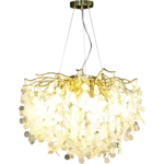 ⁦نجف مودرن ذهبي مع شفاف E14*10 لمبة مقاس 60 سم⁩ - الصورة ⁦2⁩