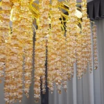 ⁦نجف مودرن 1200 ذهبي مع شفاف مع عسلي E14*16 لمبة⁩ - الصورة ⁦4⁩