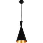 ⁦علاقي مودرن اسود مع ذهبي E27 مفرد⁩ - الصورة ⁦2⁩