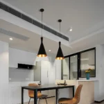 علاقي مودرن اسود مع ذهبي E27 مفرد