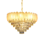 ⁦نجف مودرن ذهبي E14 قطر 80 سم⁩ - الصورة ⁦2⁩