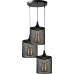 ⁦علاقي مودرن ثلاثي اسود E27⁩ - الصورة ⁦3⁩