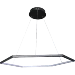 ⁦نجف مودرن اسود لون الانارة اصفر 42 واط مقاس 80 سم⁩ - الصورة ⁦4⁩