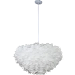 ⁦نجف مودرن لون الشكل ابيض تصميم يجمع بين الاناقة والأصالة E27*3 اضائه جميلة وهادئة. مقاس 60 سم⁩ - الصورة ⁦5⁩