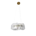 ⁦نجف مودرن زيتي لون الانارة 3اضاءات 30 واط قطر 40 سم⁩ - الصورة ⁦4⁩