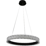 ⁦نجف مودرن اسود لون الانارة 3 اضاءات 75 واط قطر 60 سم⁩ - الصورة ⁦5⁩