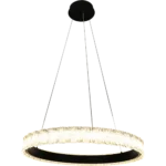 ⁦نجف مودرن اسود لون الانارة 3 اضاءات 75 واط قطر 60 سم⁩ - الصورة ⁦2⁩