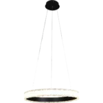 ⁦نجف مودرن اسود لون الانارة 3 اضاءات 75 واط قطر 60 سم⁩ - الصورة ⁦4⁩