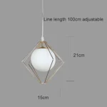 ⁦نجف مودرن ذهبي E27*1L مفرد⁩ - الصورة ⁦4⁩