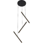 ⁦نجف مودرن اسود لون الانارة اصفر 12 واط ثلاثي⁩ - الصورة ⁦3⁩