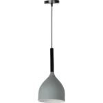 ⁦علاقي مودرن رمادي مع ابيض E27*1L قطر 17 سم⁩ - الصورة ⁦3⁩