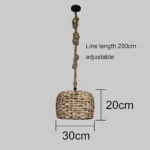 ⁦علاقي مفرد حبال قش E27*1L⁩ - الصورة ⁦3⁩