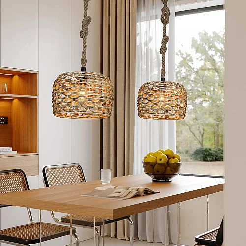 HA-C5887-1-(22)-500x500 علاقي مفرد حبال قش E27*1L - الصورة 1