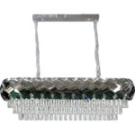 ⁦نجف مودرن فضي E14*10L قطر 80*30 سم⁩ - الصورة ⁦2⁩