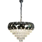 ⁦نجف مودرن فضي E14*9L قطر 40 سم مقاس 60 سم⁩ - الصورة ⁦3⁩