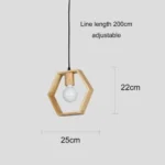 ⁦علاقي مفرد خشبي E27*1L⁩ - الصورة ⁦2⁩