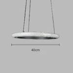 ⁦نجف مودرن اسود مع لون الانارة 3اضاءات 48 واط قطر 400 ملم⁩ - الصورة ⁦3⁩