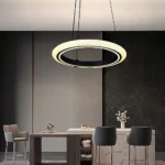 نجف مودرن اسود مع لون الانارة 3اضاءات 48 واط قطر 400 ملم